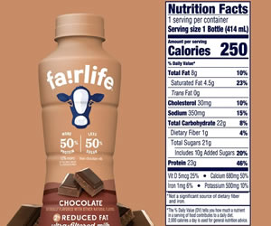 fairlife chocolate milk nutrition facts