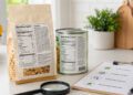 Generic packaged food with nutrition facts panel and ingredient list for label reading