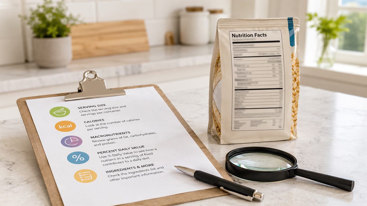 Nutrition Facts panel and label-reading guide for understanding food labels