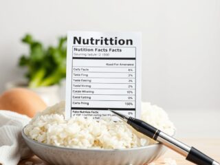 Rice, brown, long-grain, cooked (Includes foods for USDA's Food Distribution Program) with a generic Nutrition Facts style card for nutrition data review