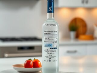 Generic branded-food nutrition label setup for Grey Goose / Bacardi Grey Goose Vodka