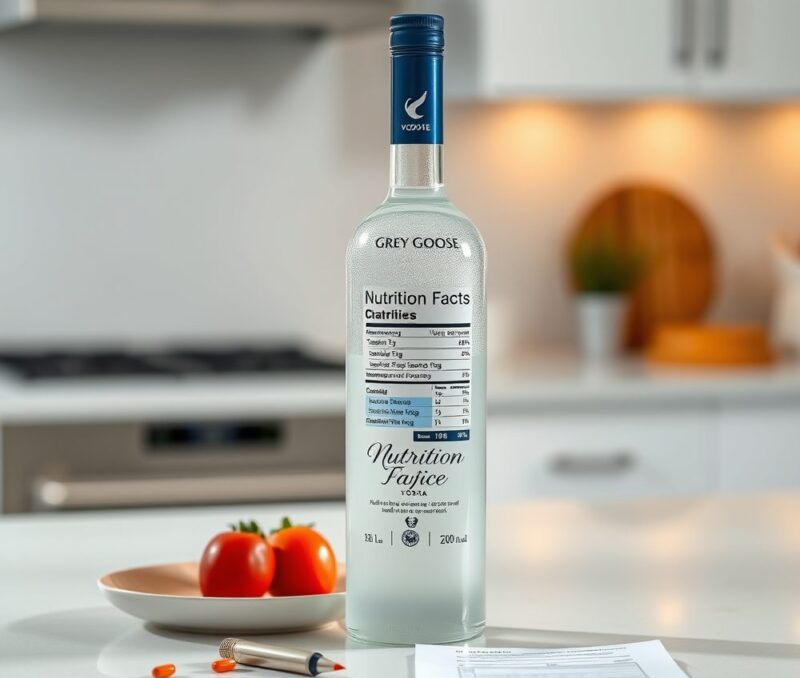 Generic branded-food nutrition label setup for Grey Goose / Bacardi Grey Goose Vodka