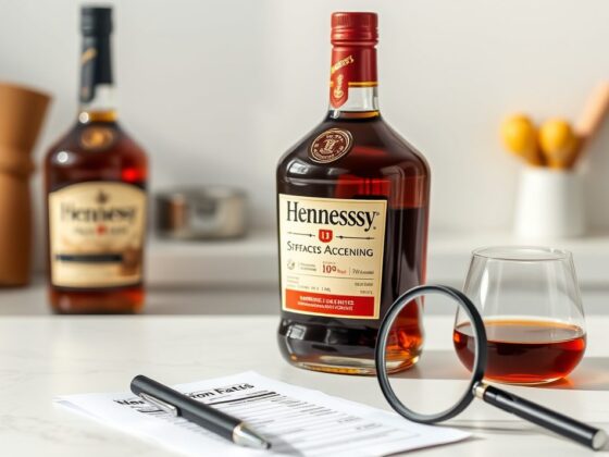Generic branded-food nutrition label setup for Moët Hennessy Hennessy VS Cognac