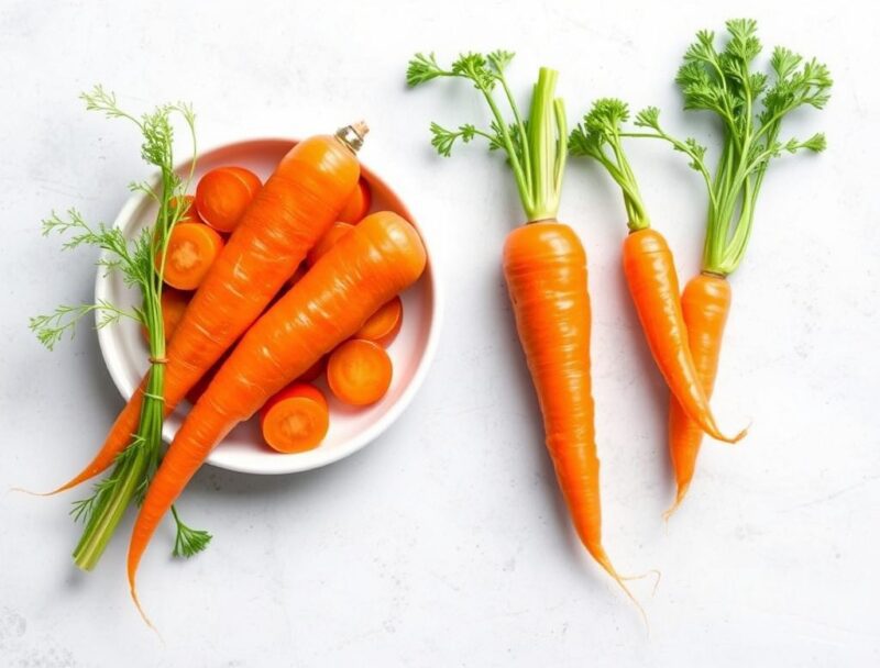 Raw vs Cooked Carrots Nutrition Facts clean editorial nutrition education image